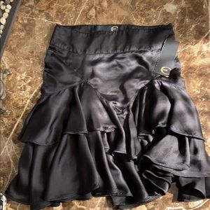 Authentic Just Cavalli black satin skirt